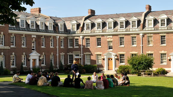 Group of Students at the Quad on RPI Campus