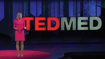 Mariana Figueiro presenting her 2015 TEDMED talk