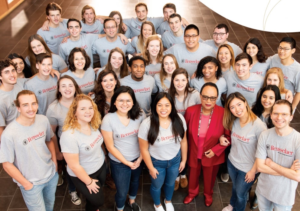 Dr. Shirley Ann Jackson with Students