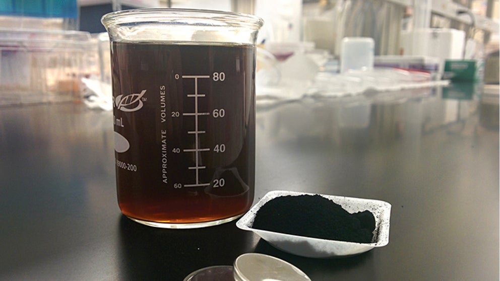 Lignosulfonate, a sulfonated carbon waste material