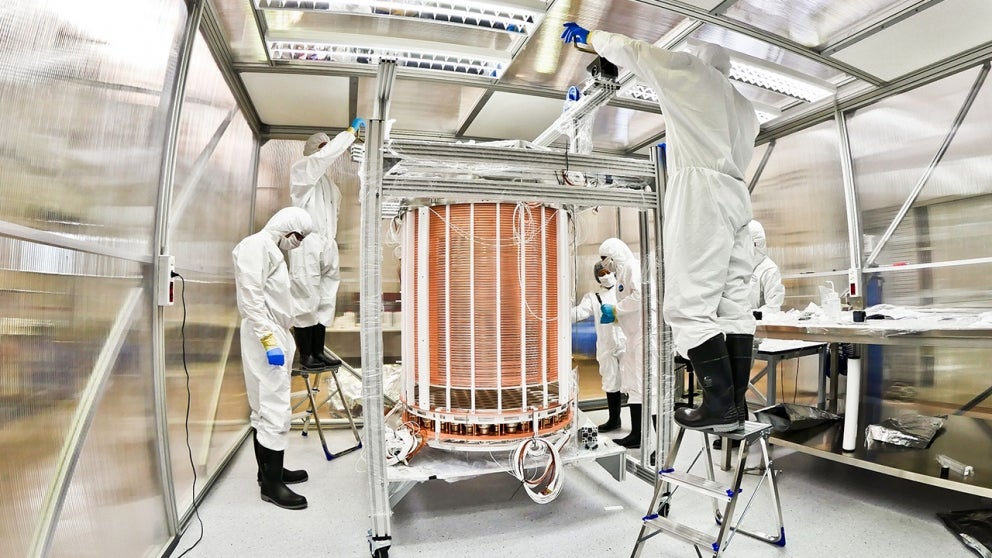 Two scientists working in a lab