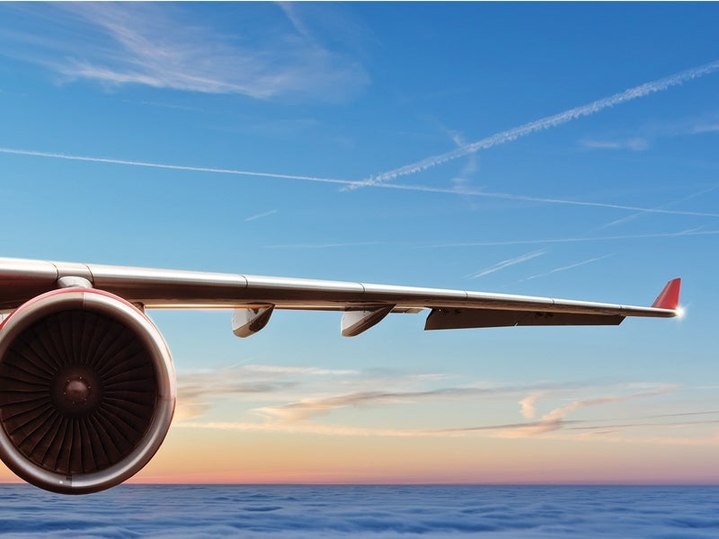 Wing of a jet airplane