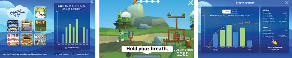 ZEPHYRx: Breathe Easy Game Screens