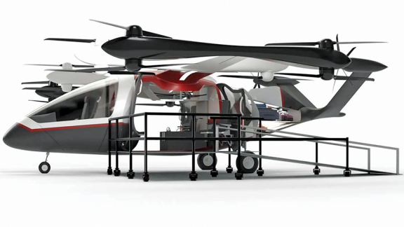 Rendering of "Oliwhoper" air taxi design