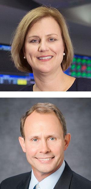 Linda Pitzi Jojo '87, '92G and T.J. Wojnar Jr. '80, newest members of the Board of Trustees