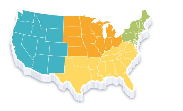 United States of America Stylized Map